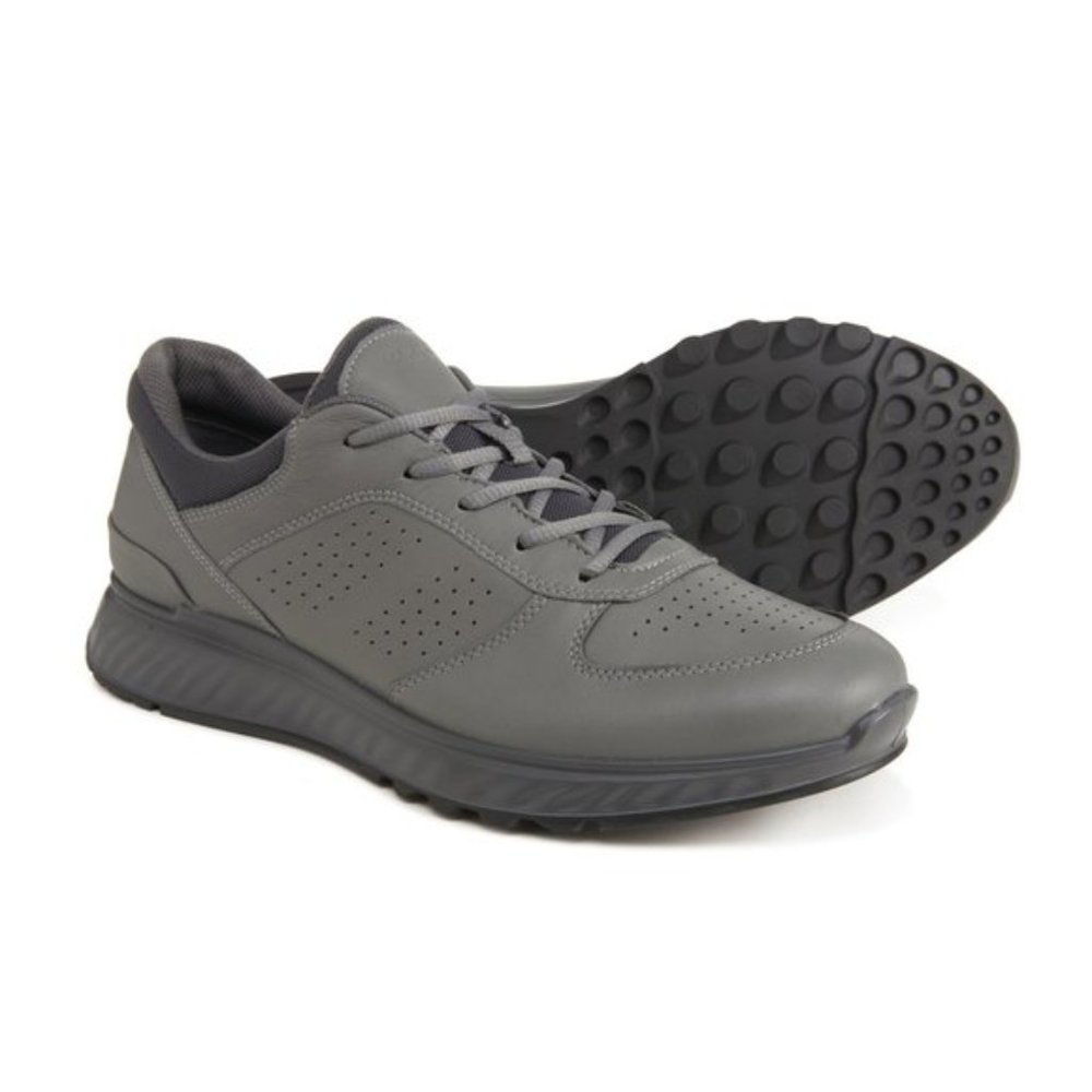 Men's lace-up low-top sneakers titanium - Picture 1 of 5